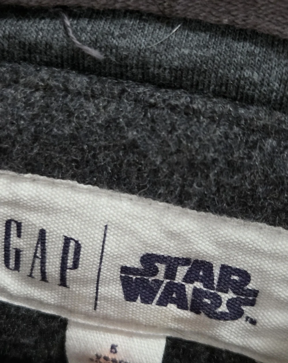 GAP× STAR WARS Kids Varsity Jacket with Green Hood - Grey & Cream sz.5